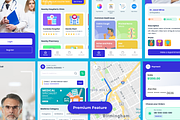 Telehealt App Mobile UI KIT, an App Template by UICreative (Thumbnail 2 of 4)