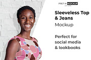 Sleeveless Top & Jeans Mockup, a Books & Magazine Mockup by Pret-a-Mockup (Thumbnail 1 of 7)