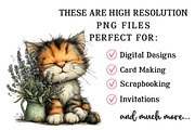 Whimsical Spring Floral Cat Clipart, an Illustration by OK Design (Thumbnail 5 of 6)