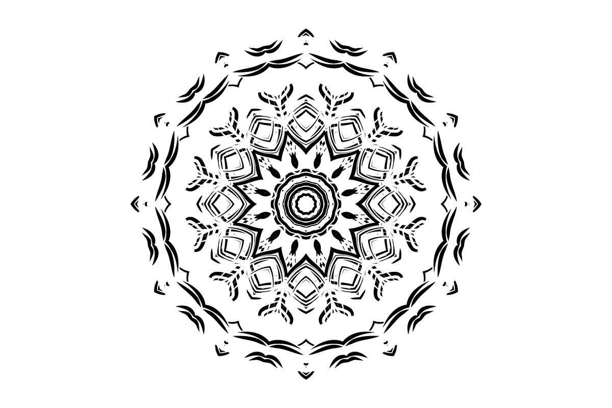 Ornamental Black White Mandala Pack, a Decorative Illustration by NJ Himel (Photo 78 of 103)