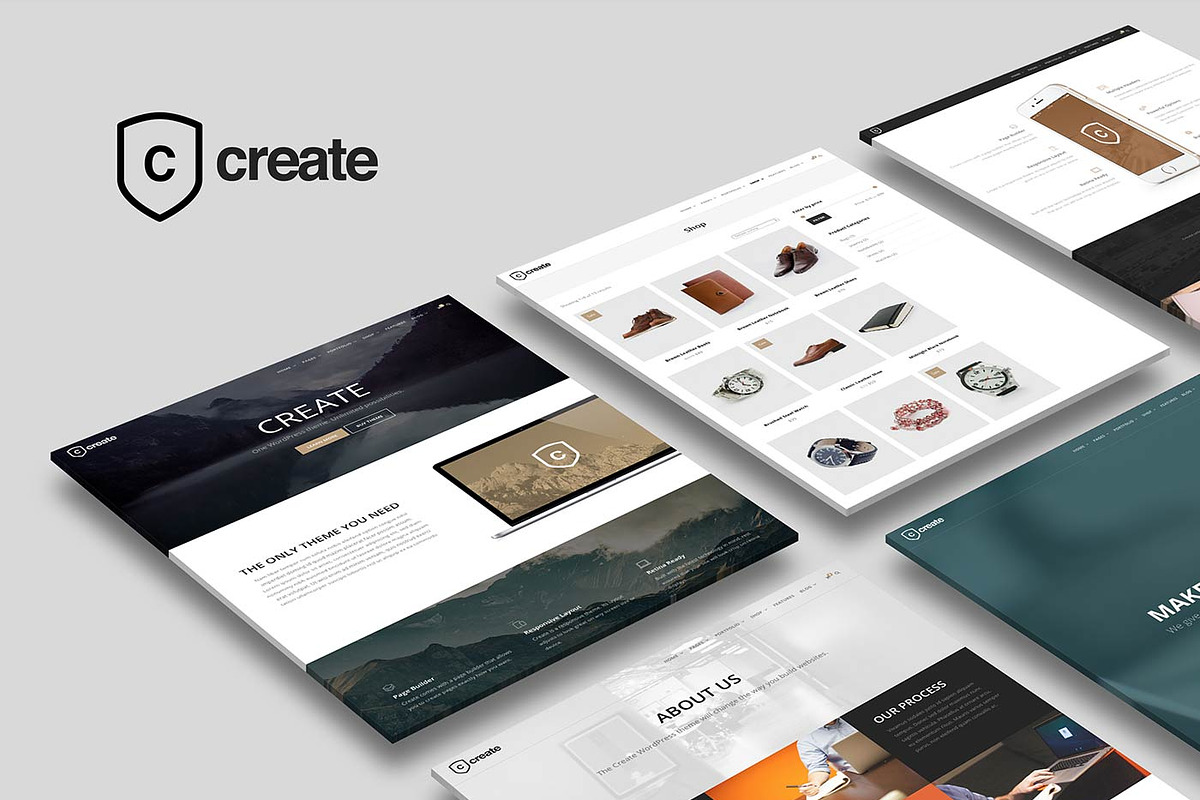 Create - Multipurpose WP Theme, a WordPress Template by ThemeTrust (Photo 1 of 3)