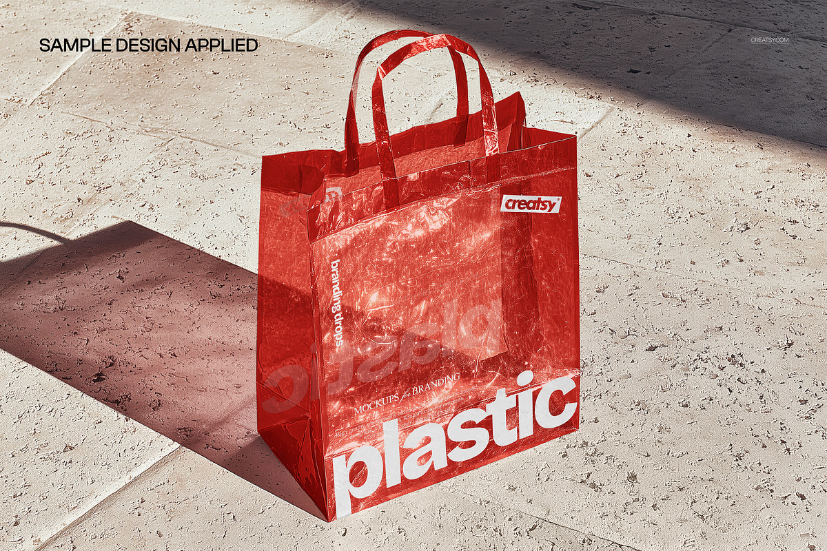 Transparent Shopping Bag Mockup, a Merchandise Mockup by creatsy5 (Photo 3 of 4)