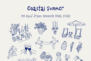 COASTAL Summer - whimsical set, a Seasonal Illustration by Madiwaso (Thumbnail 5 of 13)