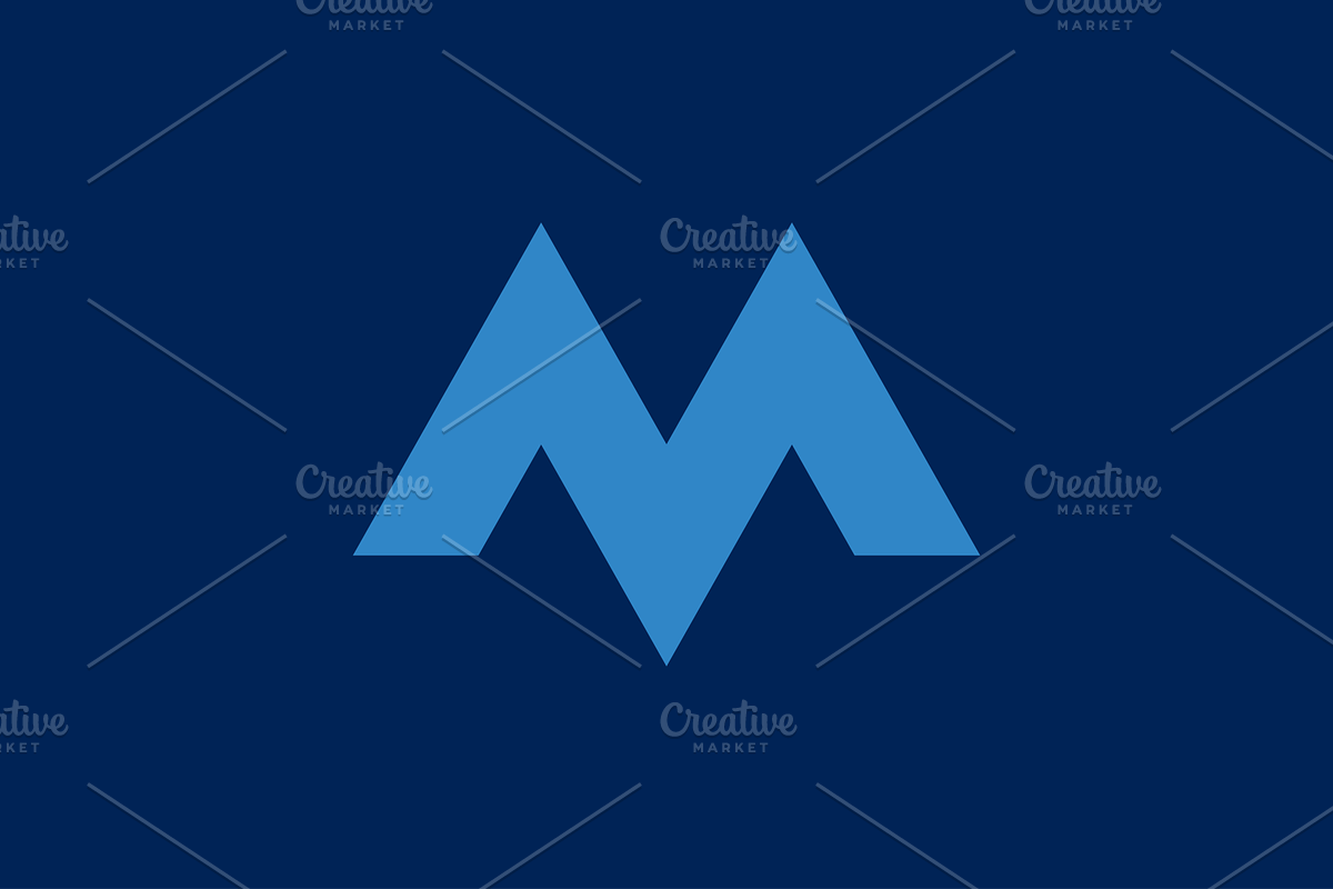Letter M Logomark Logo preview 3