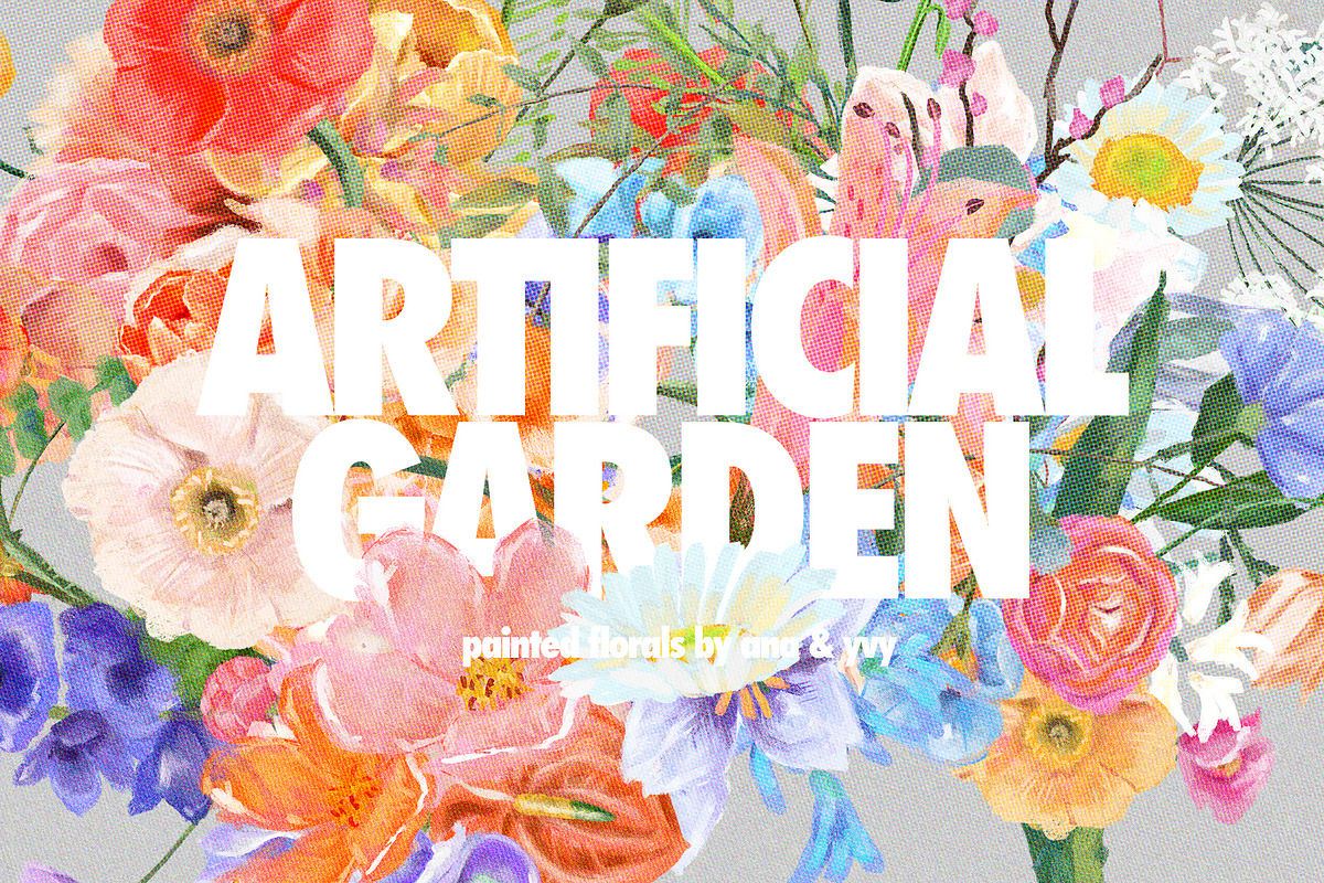 thick paint meadow flower bouquet, a Decorative Illustration by ana & yvy (Photo 2 of 16)