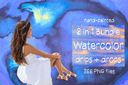 Drips + Drops 2 in 1 Bundle, a Background Graphic by Eryn Rose Design (Thumbnail 1 of 20)