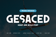 Gesaced - Heavy Bold Font, a Sans Serif Font by Iqsiart Studio (Thumbnail 1 of 6)
