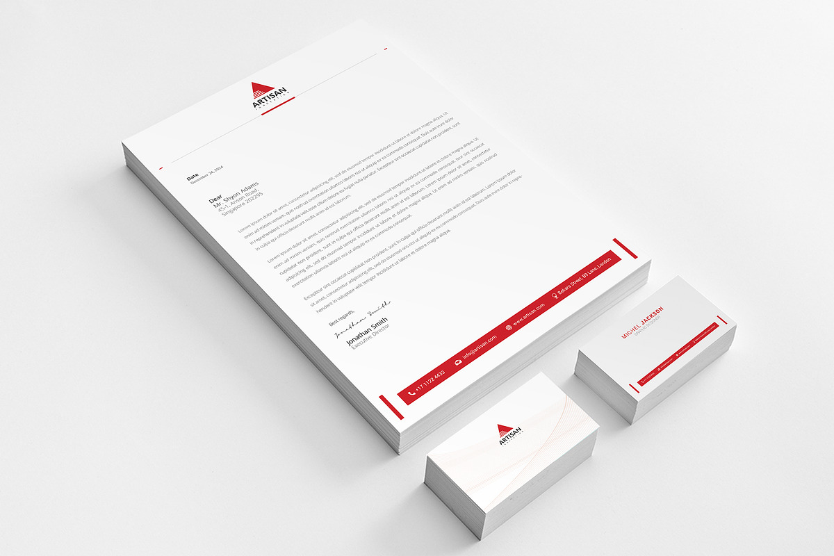 Minimal Branding Identity, a Stationery Template by artisanHR (Photo 3 of 7)