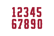 Strong Side Numeral Set, a Serif Font by Port Design Company (Thumbnail 3 of 7)