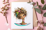 Quirky surfer girl clipart, an Illustration by SinaCreation (Thumbnail 10 of 11)