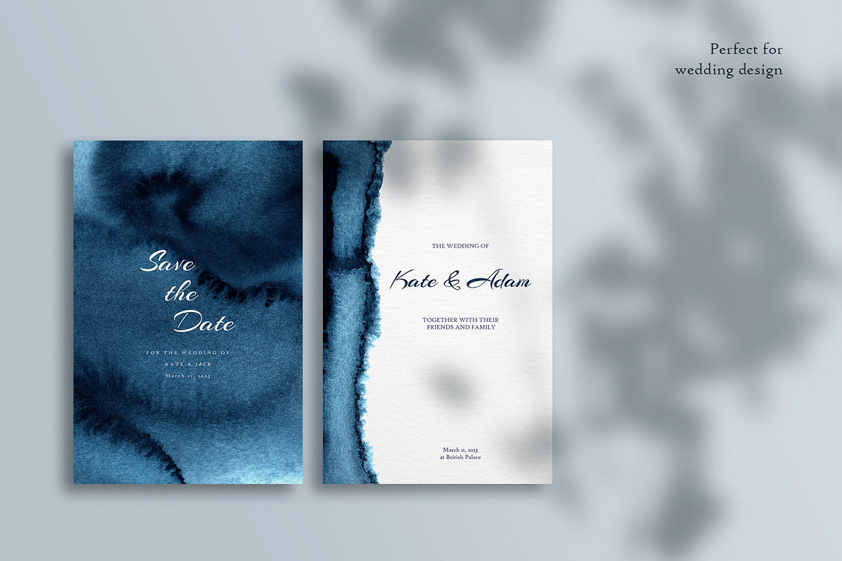 INDIGO. Abstract Watercolor, a Background Graphic by Liliia Polos Illustration (Photo 2 of 9)