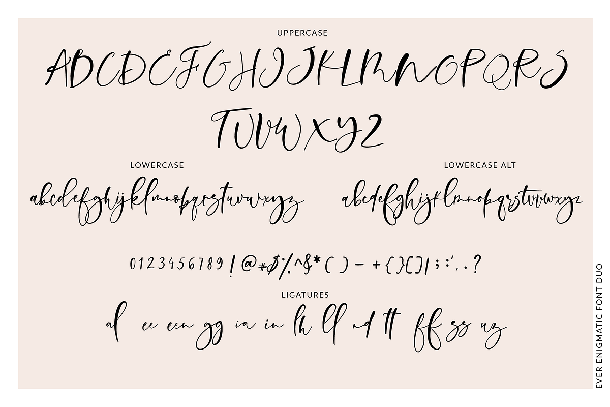 Ever Enigmatic Font Duo, a Script Font by theinkaffair (Photo 9 of 9)