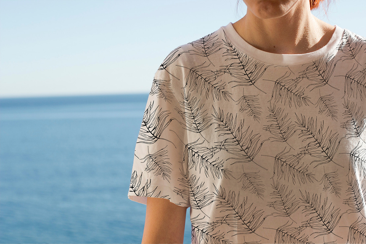 Palm leaf. Hand sketch and patterns, an Illustration by Canatic (Photo 5 of 7)