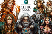 Celtic God Goddess clipart set, a Person Illustration by ThatsDesignArt (Thumbnail 1 of 12)