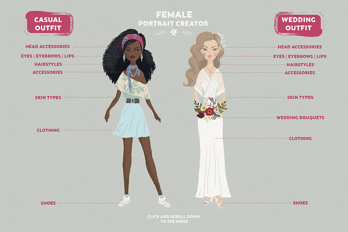 Customised Portrait Creator Wedding, an Object Graphic by Veris Studio