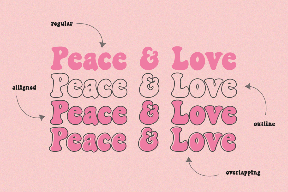 Peace & Love Font Duo, a Font by Salt & Pepper Designs (Photo 5 of 8)