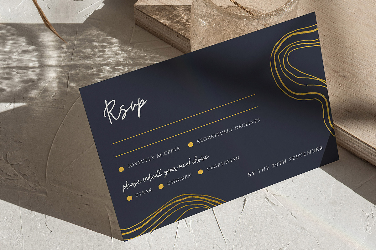 Black Gold Invitation Canva Template, an Invitation Template by microstd (Photo 3 of 6)