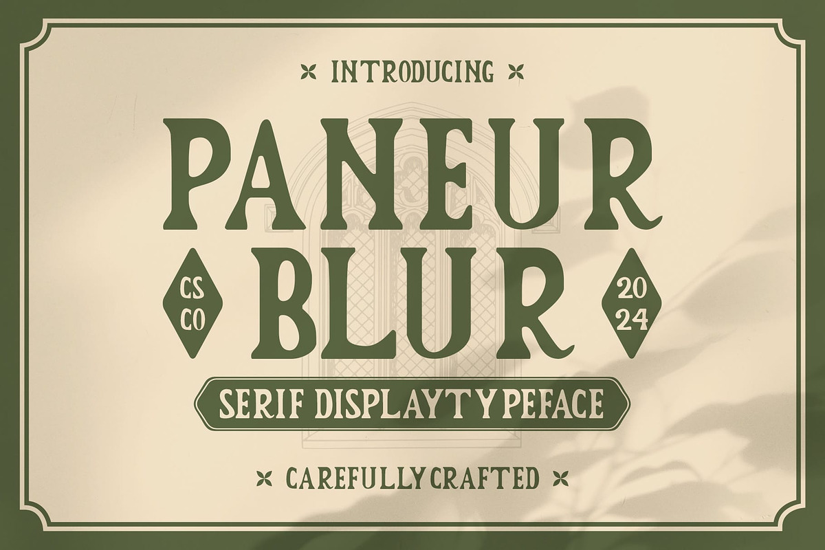 Paneur Blur, a Serif Font by Craft Supply Co. (Photo 1 of 8)