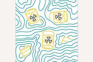 Radioactive water banner., a Background Graphic by Anna's Shop