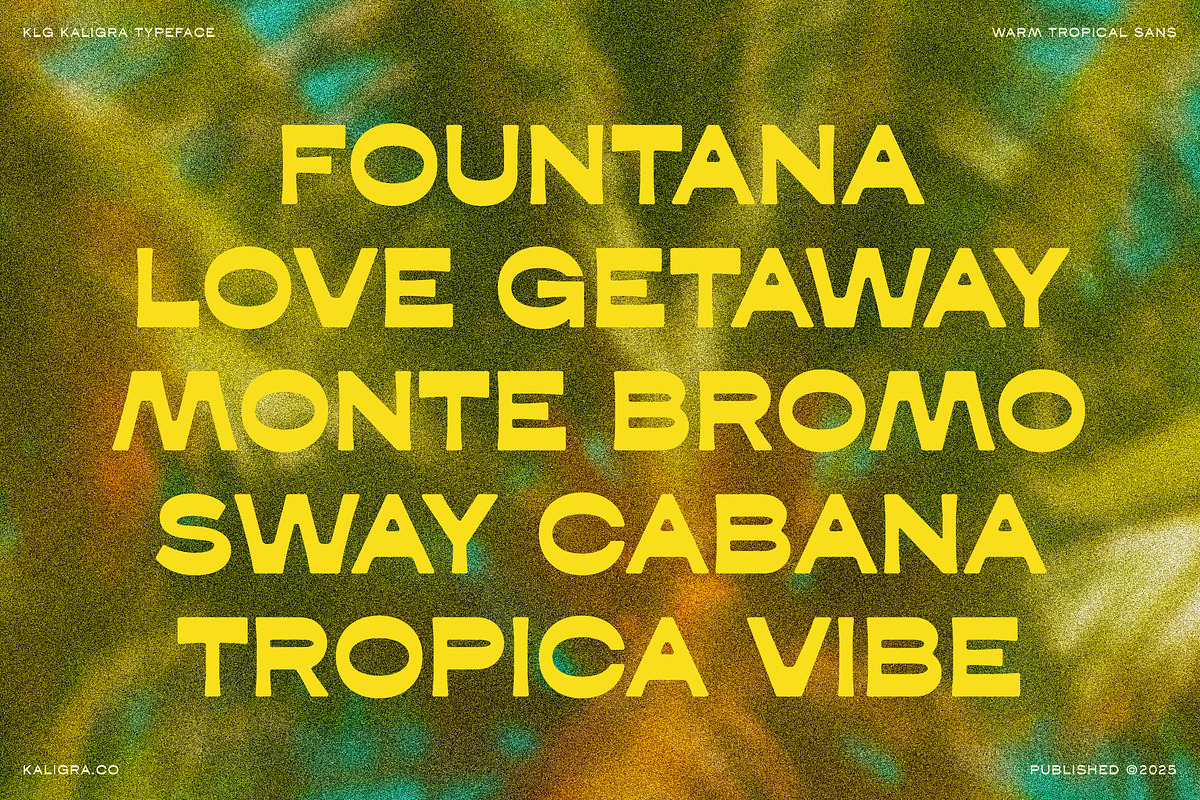 Kaligra Tropicana Sans, a Sans Serif Font by Kaligra.co (Photo 11 of 22)