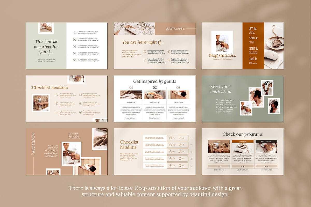 Webinar Course Slide Deck / Elegant, a Presentation Template by Mirazz (Photo 6 of 15)