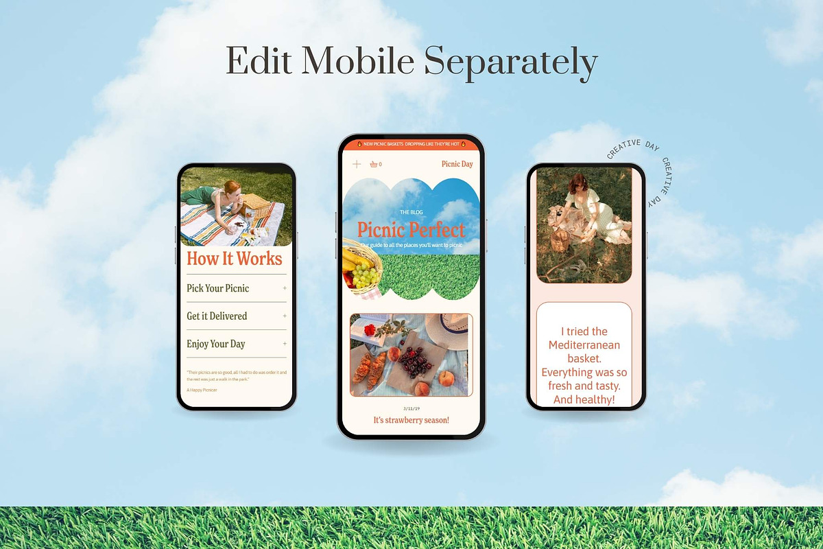Picnic Day Squarespace Template, a Squarespace Template by Creative Day (Photo 4 of 5)
