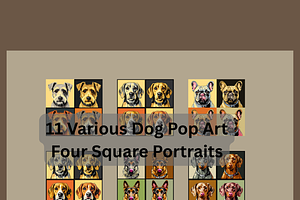 11 Various Pop Style Dog Arts