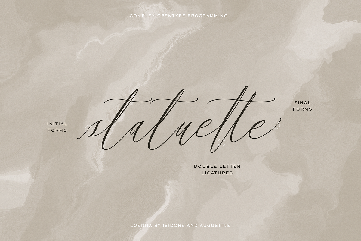 Loenna - Calligraphy Font, a Script Font by Isidore & Augustine (Photo 4 of 5)
