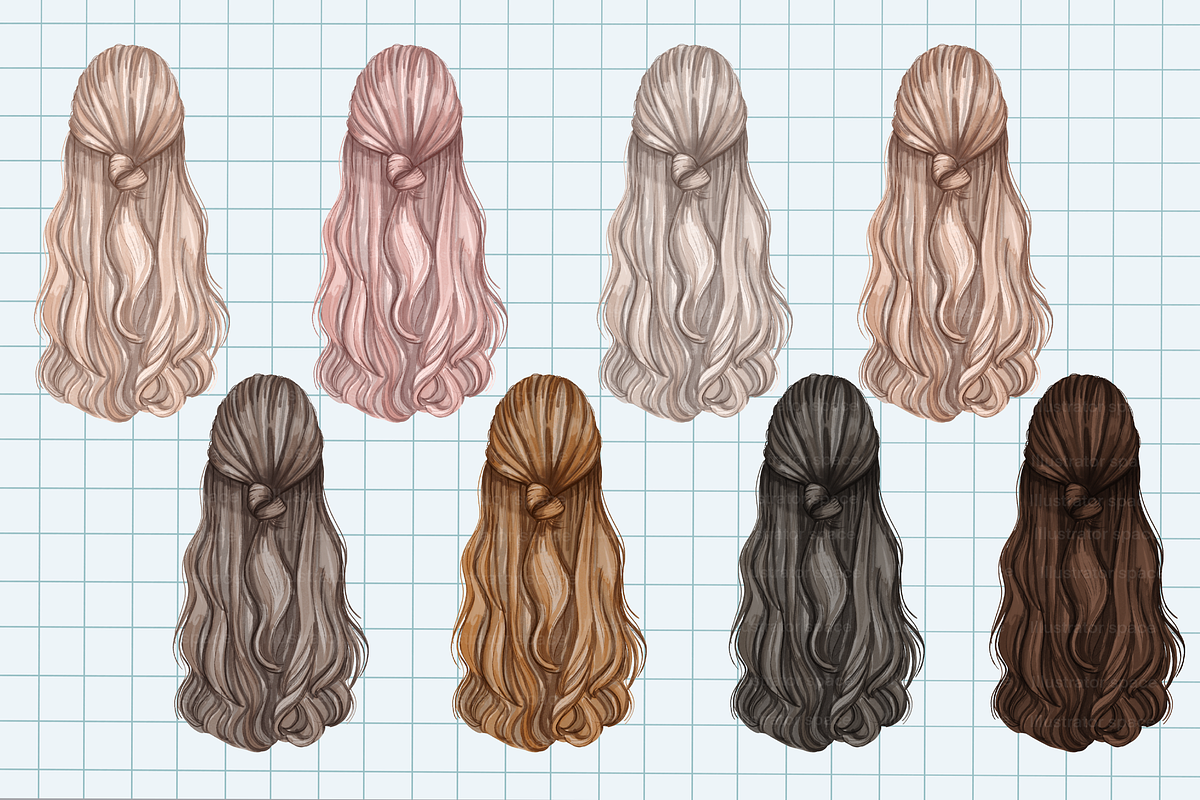 Hair clipart PNG digital download, an Illustration by Illustrator Space (Photo 3 of 8)