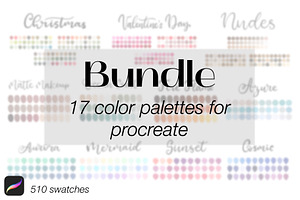 Bundle 17 Procreate Color Palettes
