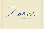 Zorai - Handwritten Font, a Handwritten Font by NDNL Studio (Thumbnail 1 of 7)