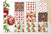 Pomegranates Watercolor collection, a Food Illustration by Farida Bik (Thumbnail 12 of 15)