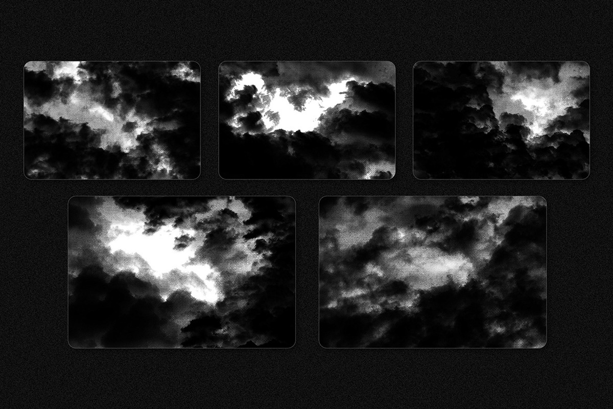 Halftone Dark Clouds Background, a Background Graphic by Pitchlook.Studio (Photo 3 of 4)