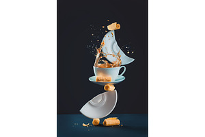 Creative coffee photo with a