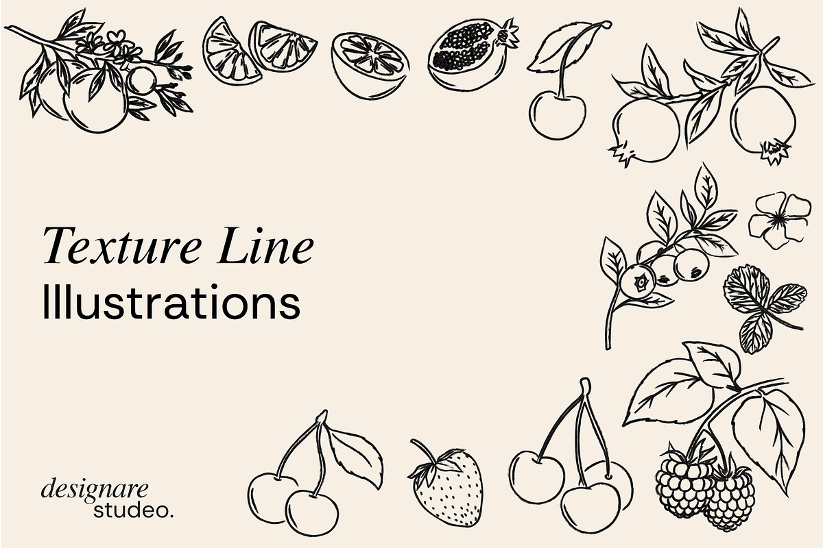 Minimalist Fruits Illustrations, a Decorative Illustration by ginni illustrations (Photo 4 of 5)