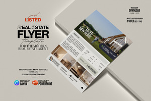 Real Estate Flyer For Marketing, a Flyer Template by Prapti Design