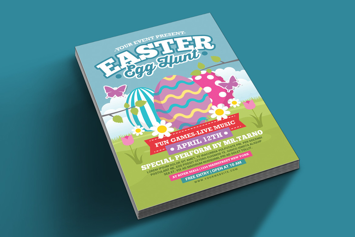 Easter Egg Hunt For Kids, a Flyer Template by Muhamad Iqbal hidayat (Photo 2 of 4)