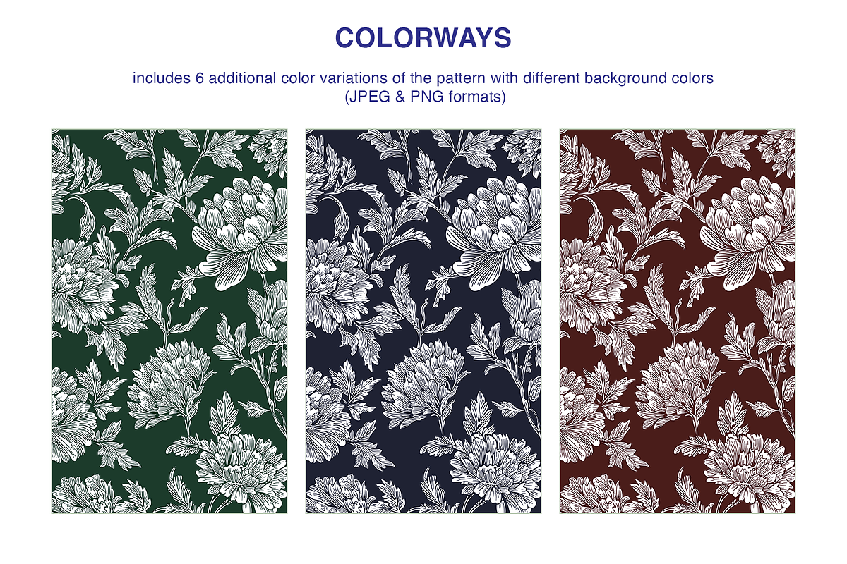 Porcelain Delicate Floral Pattern, a Pattern Graphic by Mariia Kovalchuk (Photo 5 of 14)