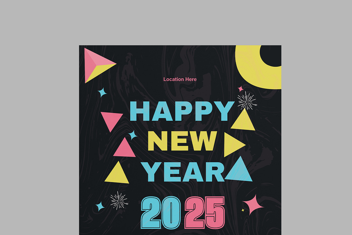 Happy New Year 2025, a Flyer Template by MightyDesign (Photo 2 of 8)