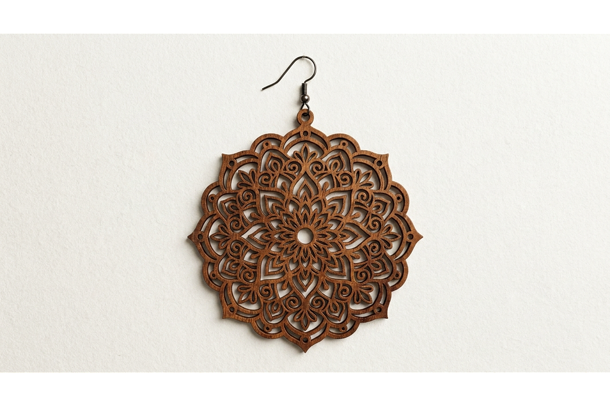 Mandala Earring Art SVG, an Object Graphic by hafijul (Photo 7 of 11)
