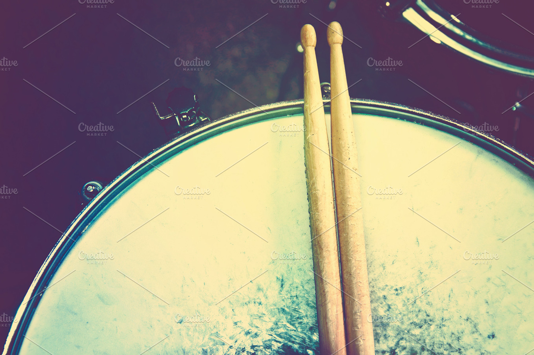Snare drum and sticks. Music concept, a Photo by Milosz Aniol