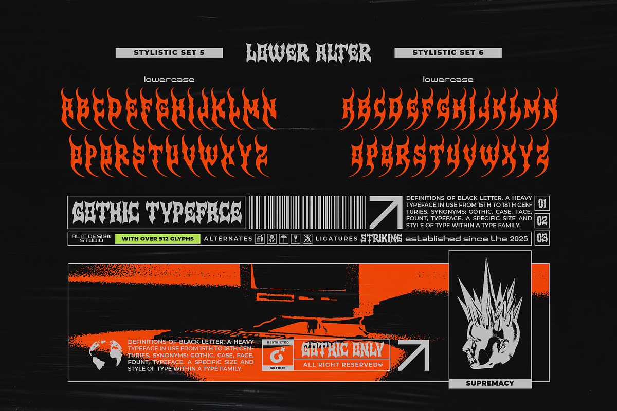 Sad Rock Typeface, a Blackletter Font by alit design (Photo 15 of 20)