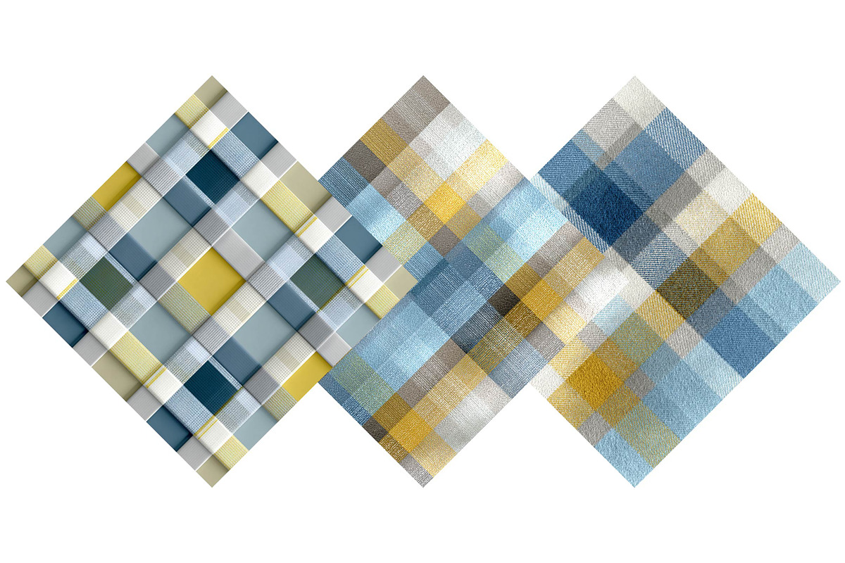 Blue Yellow and Grey Plaid, a Texture Illustration by DreamPrint404 (Photo 3 of 4)