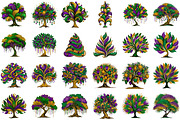 Mardi Gras Tree Clipart, an Illustration by Sublimation Artist (Thumbnail 2 of 6)