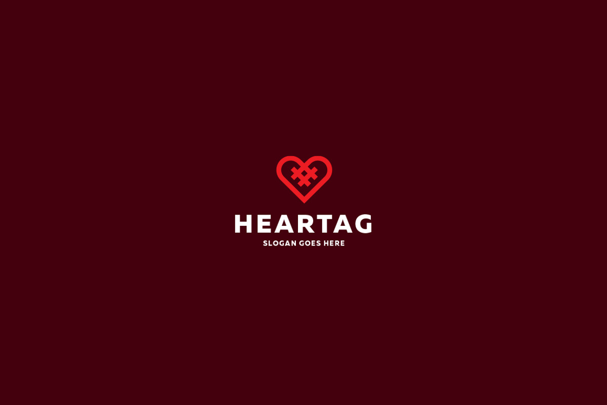 Heart Tag Logo Template, a Branding & Logo Template by Rudy-design