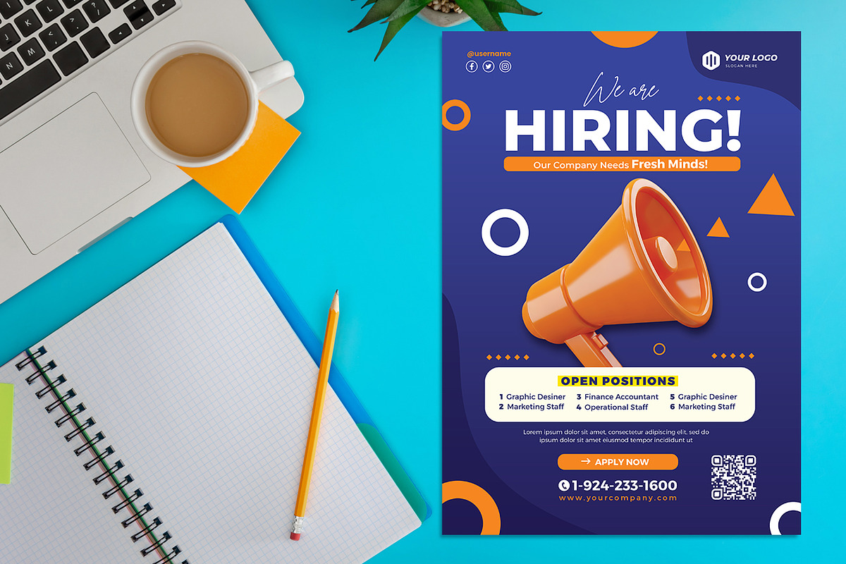Hiring / Recruitment Flyer, a Flyer Template by Aarley Kaiven (Photo 3 of 3)