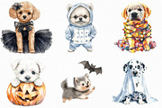 Watercolor Halloween Puppy Clipart, an Illustration by Craft Nest (Thumbnail 3 of 6)
