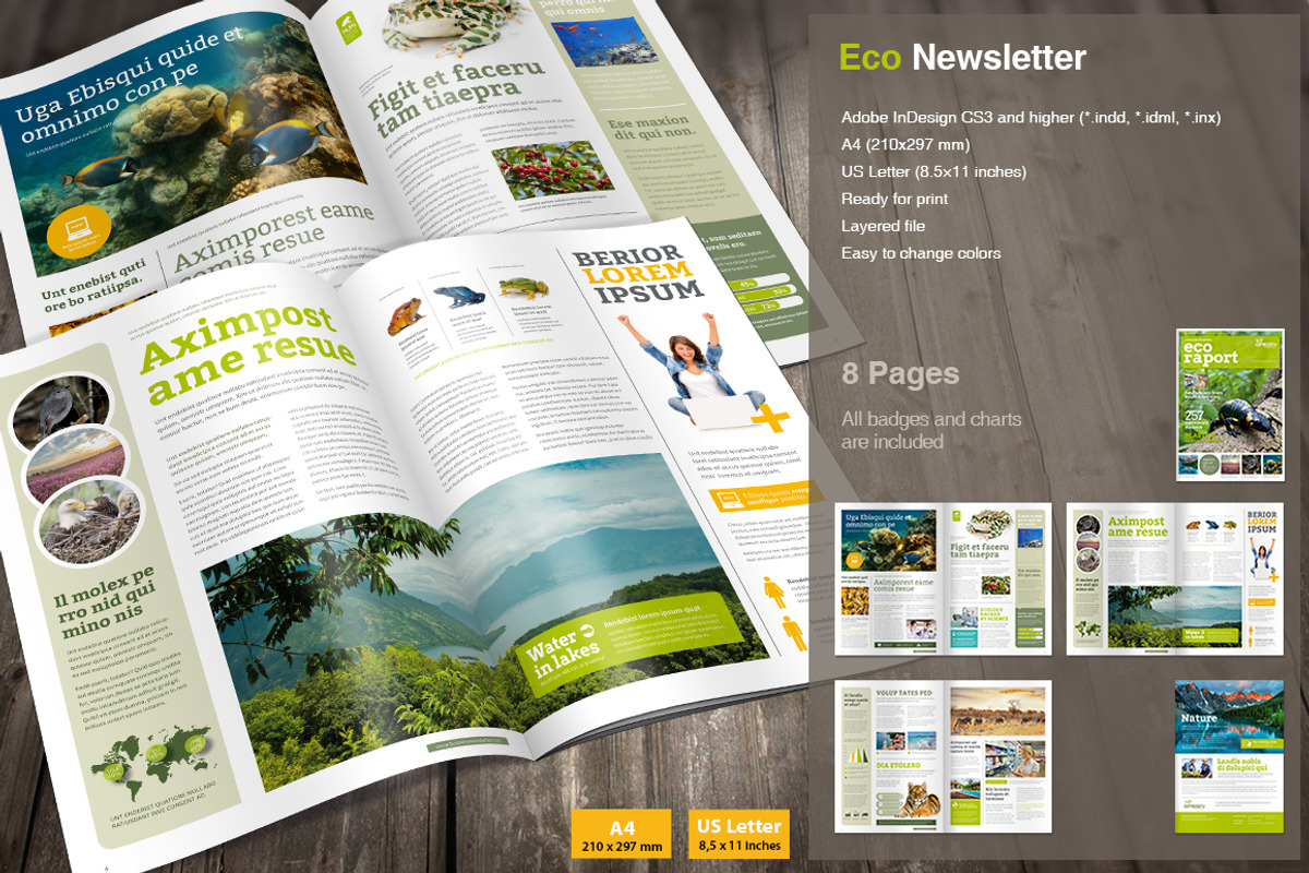 Eco Newsletter, a Brochure Template by MrTemplater