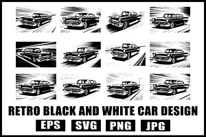 Classic Muscle Car SVG Bundle, an Object Graphic by jahid234