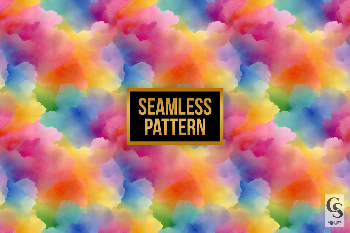Bright Watercolor Texture Background, a Pattern Graphic by Creative Store (Photo 4 of 5)